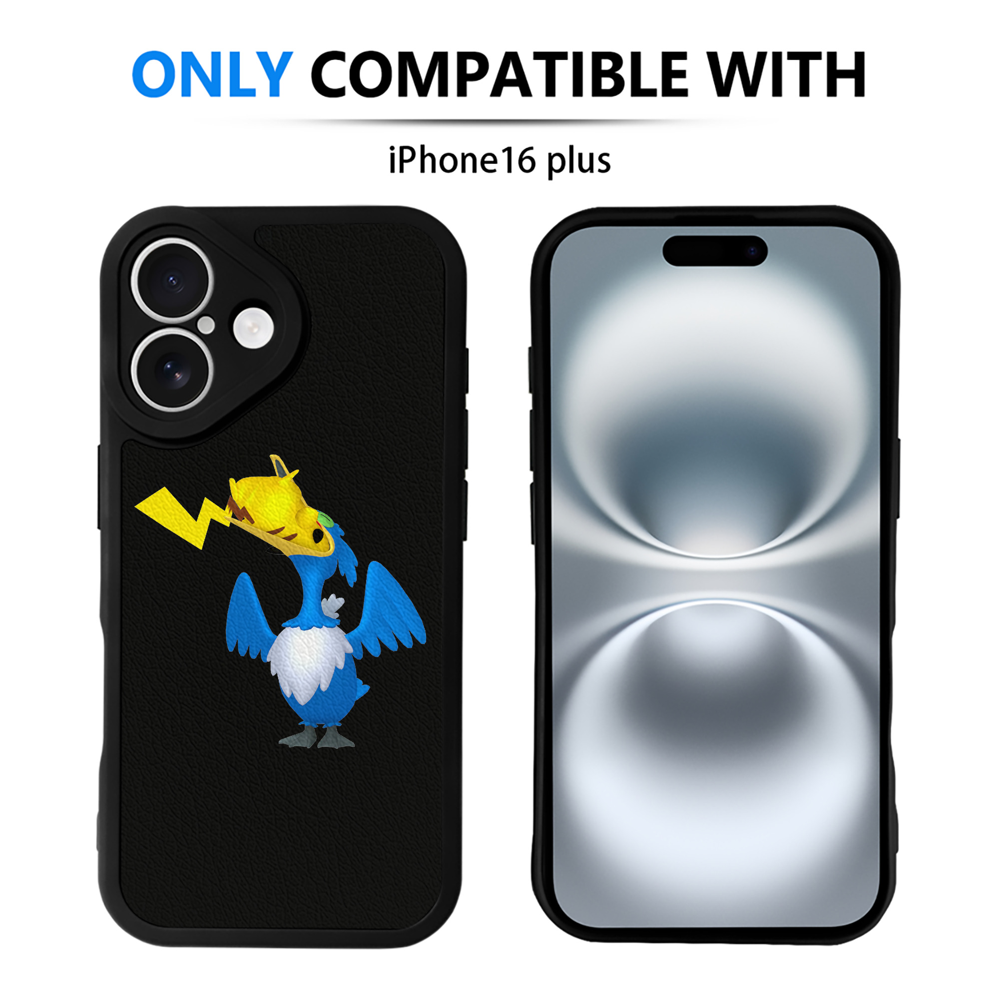 （画像用） ポケットモンスター Pokémon 【iPhone 16シリーズ対応】シリコンスマホケース（レザー調） 材質：シリコン